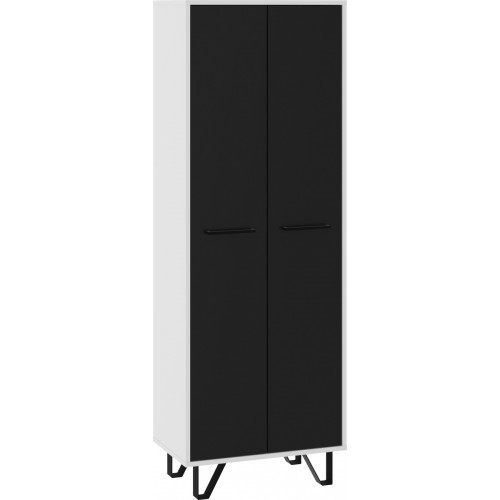 Skapis BOSS 2D, Balts/Melns glancēts